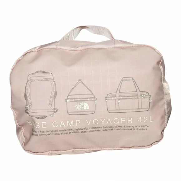 The North Face Base Camp Voyager Duffel 42L Travel Bag Backpack Laptop Sleeve - Picture 7 of 14